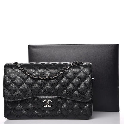 Chanel Caviar Quilted Jumbo Double Flap Black 8 of 8