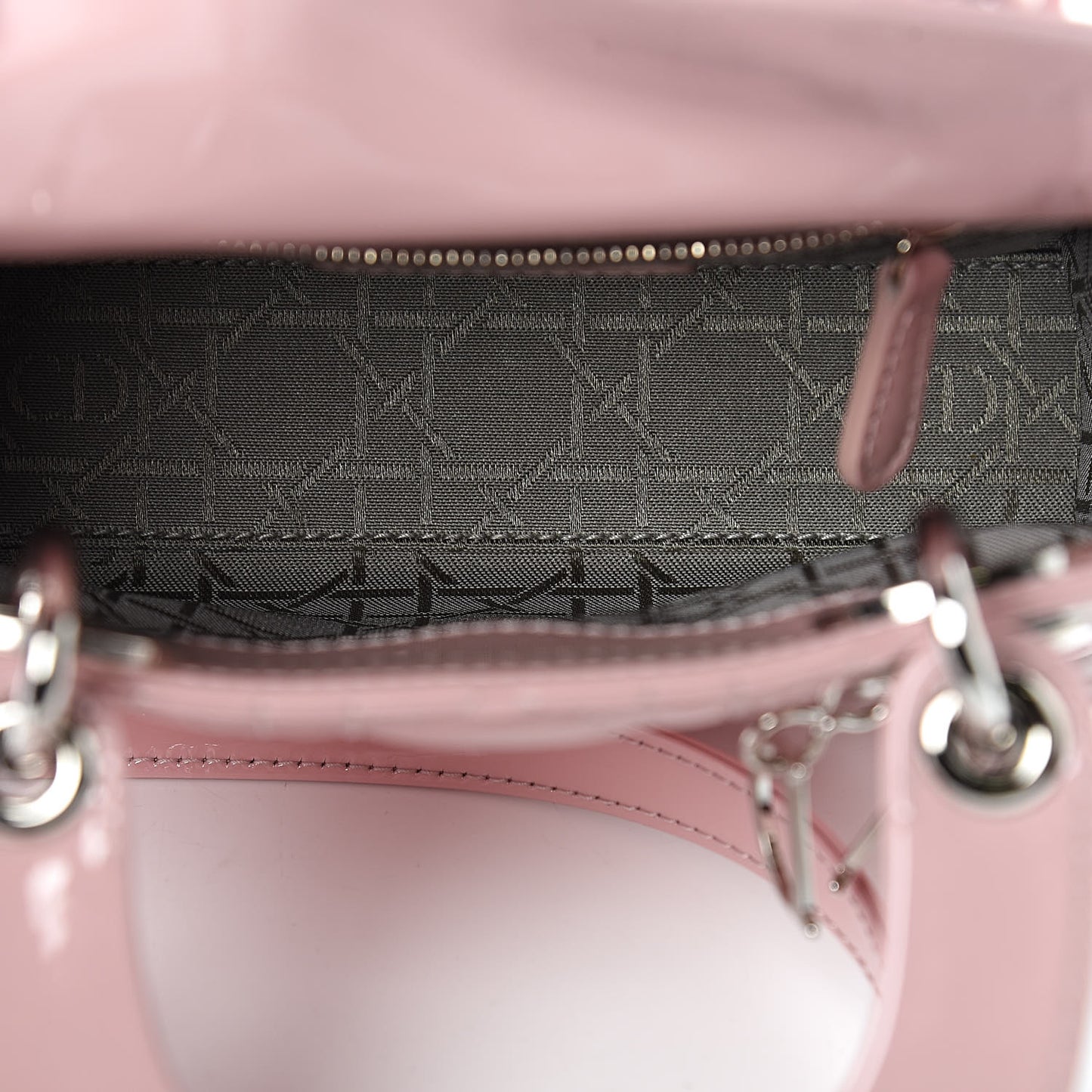 Patent Cannage Mini Lady Dior Pink