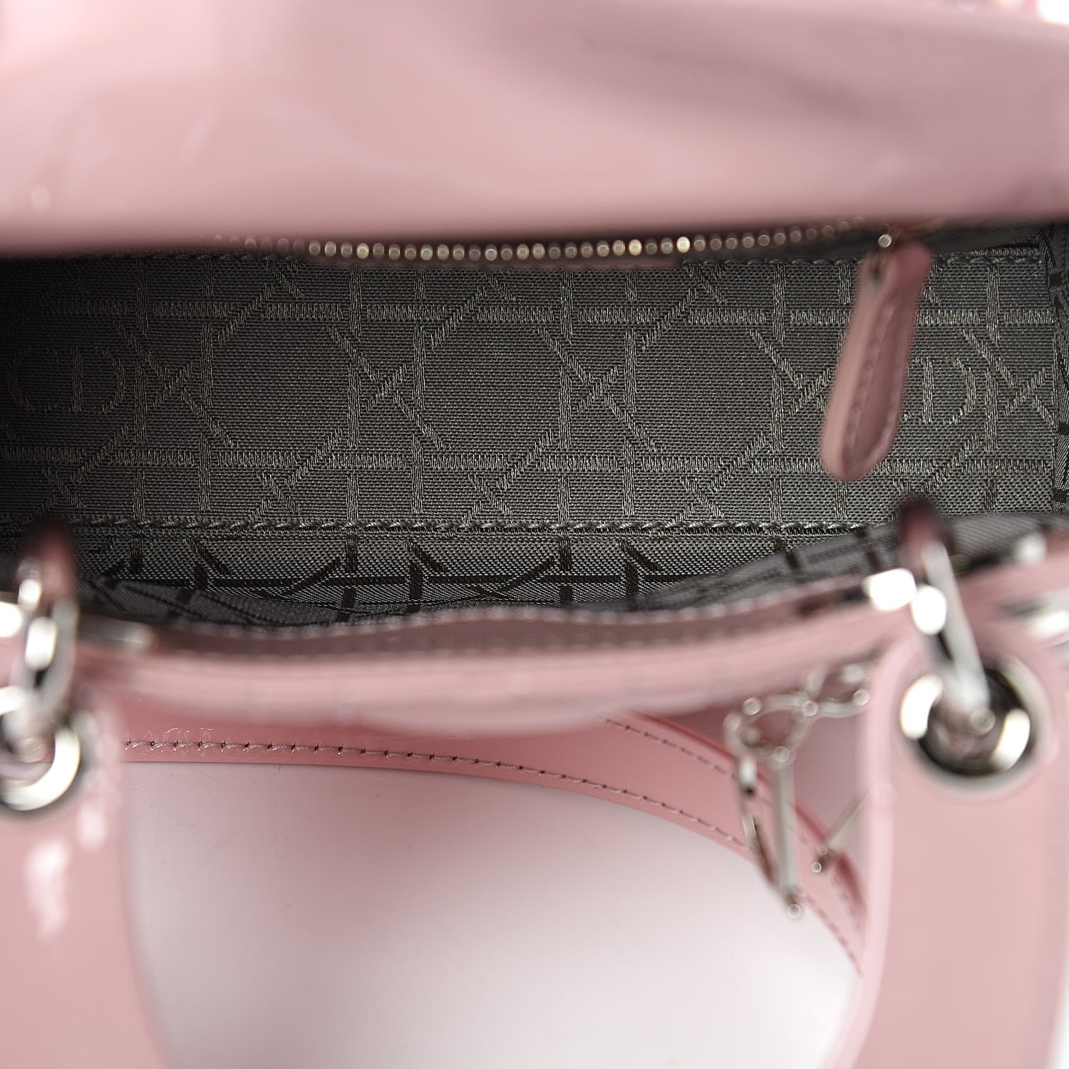 Christian Dior Patent Cannage Mini Lady Dior Pink 5 of 12