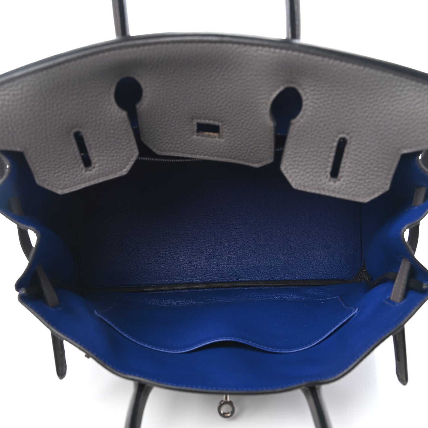 Togo Horseshoe Birkin 30 Etain Bleu Electrique