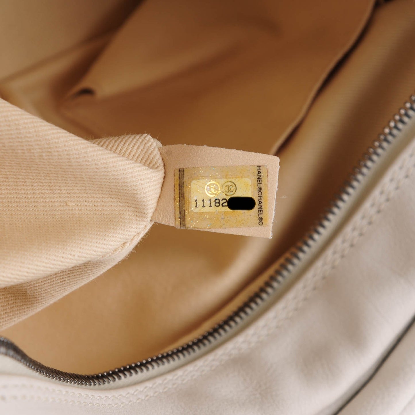 Calfskin Small Diamond Stitch Tote White