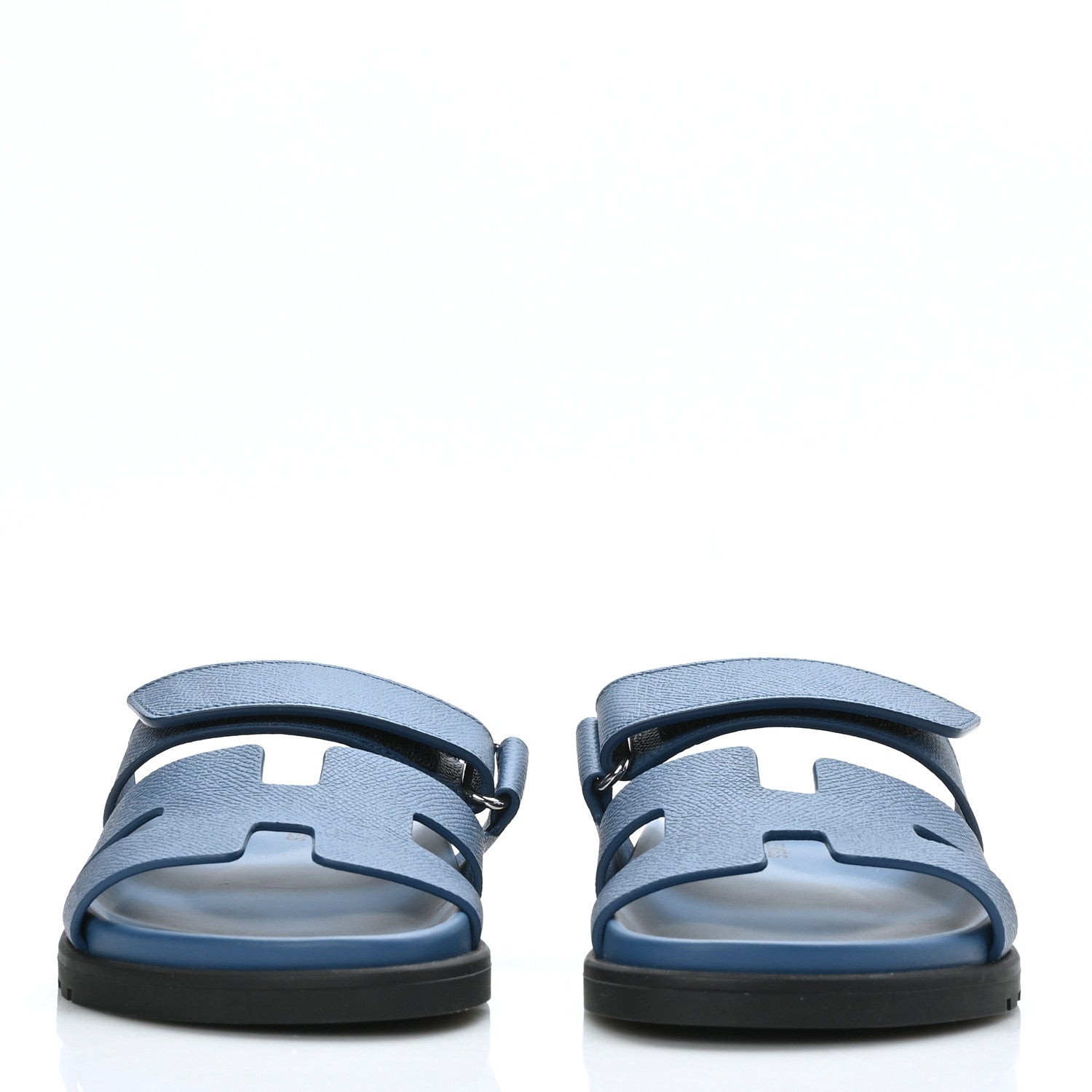 Hermes Epsom Womens Chypre Sandals 35 Bleu Bleuet 2 of 8