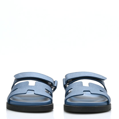 Hermes Epsom Womens Chypre Sandals 35 Bleu Bleuet 2 of 8