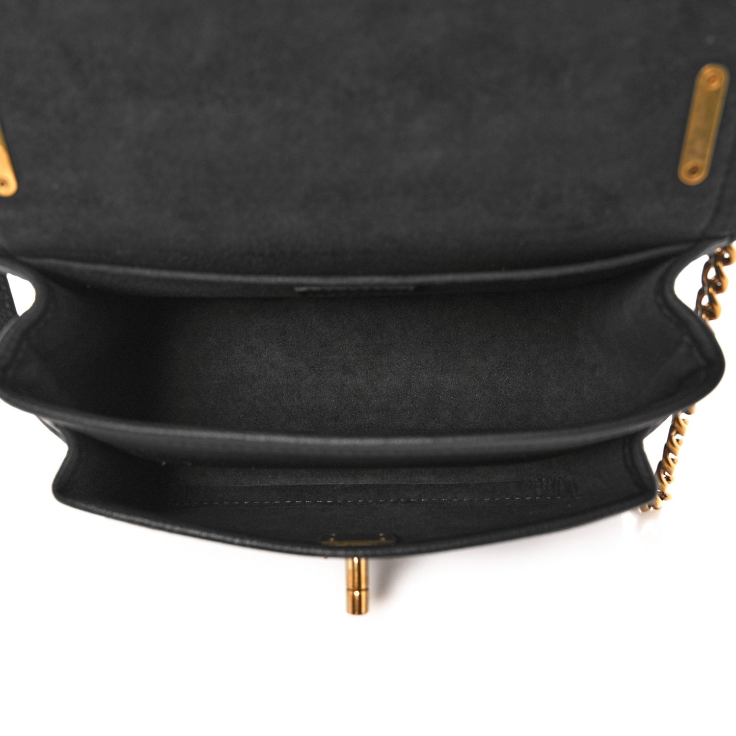 Grained Calfskin Lockme Chain Bag PM Black