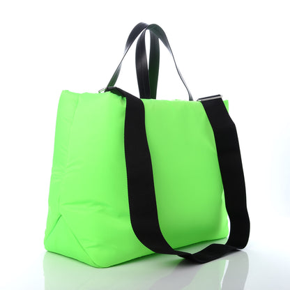 Prada Tessuto Nylon Soft Padded Medium Shopping Tote Verde Fluo 3 of 9
