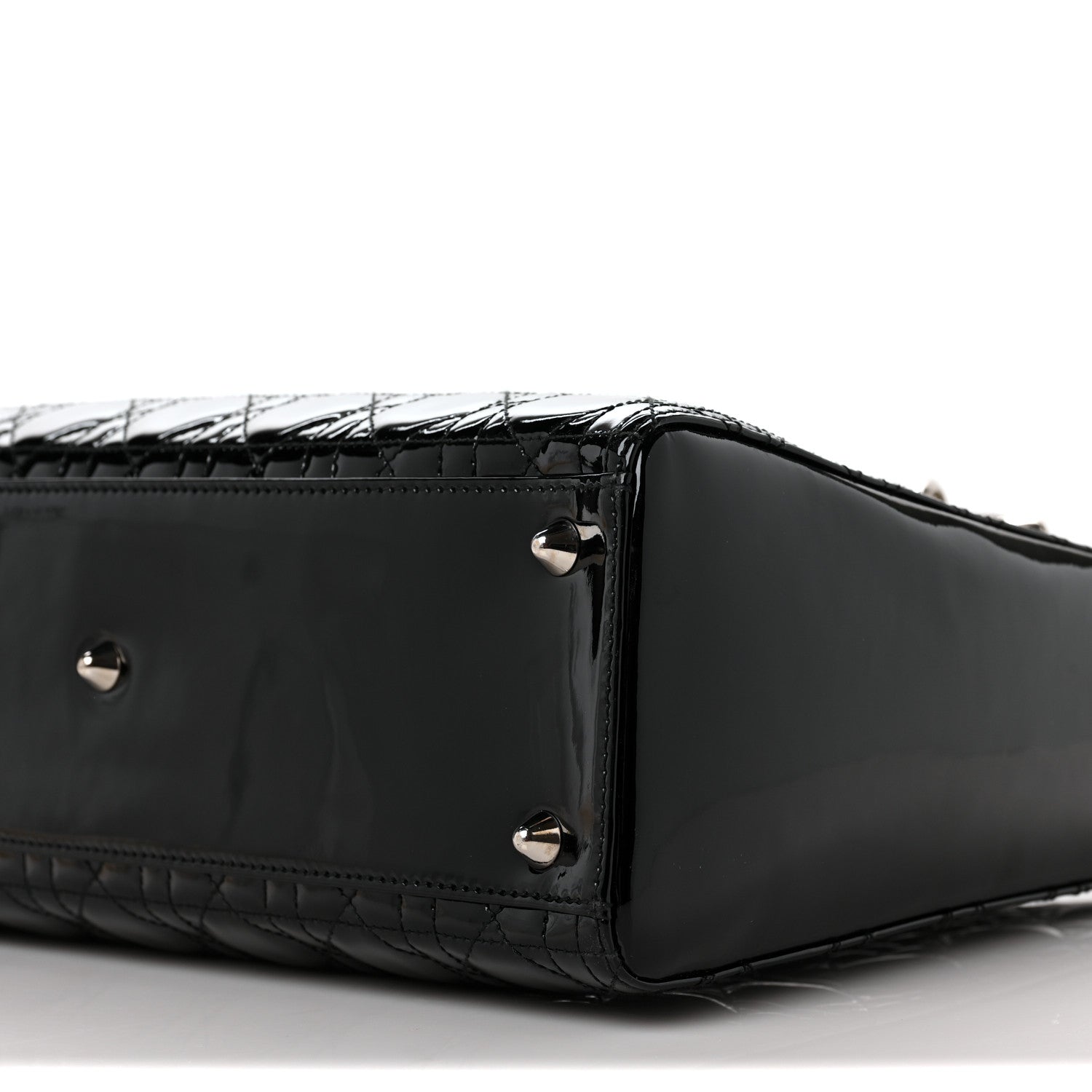 Christian Dior Patent Cannage Large Lady Dior Black 8 of 9