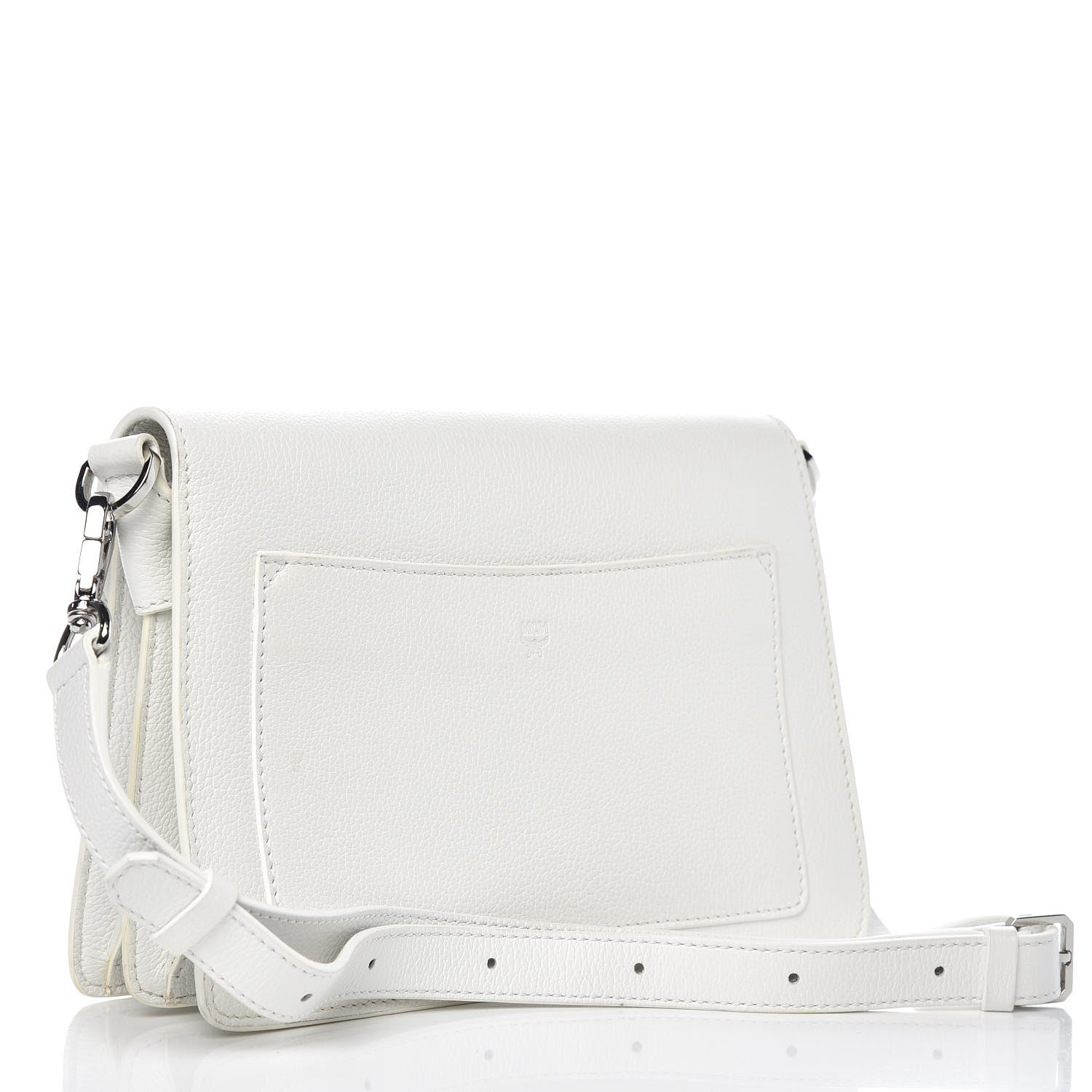 MCM Grained Calfskin Small Patricia Crossbody White 3 of 12