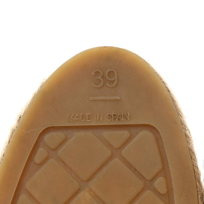 Chanel Lambskin CC Espadrilles 39 Beige Black 6 of 11