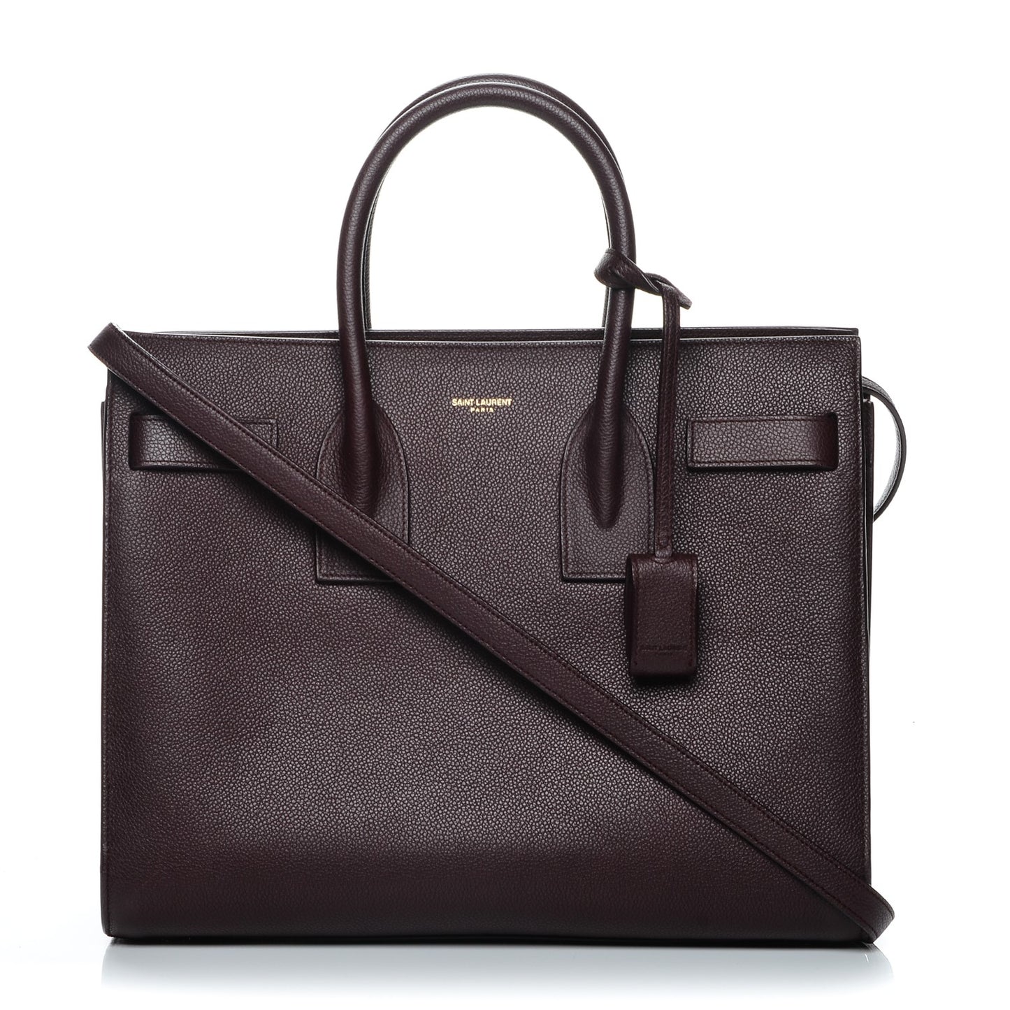 Grained Calfskin Small Sac De Jour Bordeaux