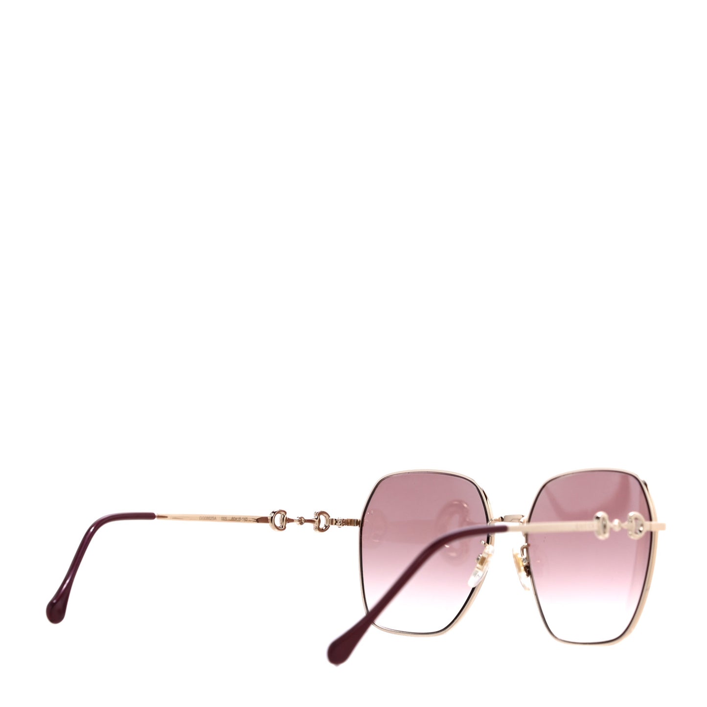 Metal Horsebit Square Sunglasses GG0882SA Gold