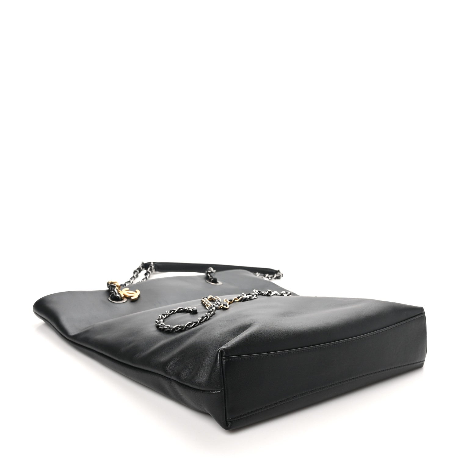Chanel Calfskin Chain 20s Signature Tote Black 4 of 10