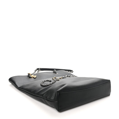 Chanel Calfskin Chain 20s Signature Tote Black 4 of 10