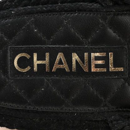 Chanel Cord Lambskin Quilted Logo Sandals 39 Black 24 of 27