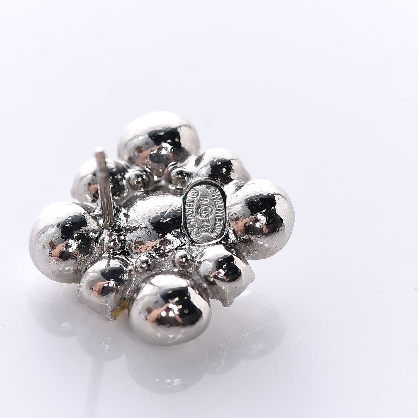 Crystal CC Earrings Silver