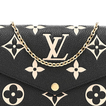 Louis Vuitton Empreinte Monogram Giant Felicie Pochette Black Beige 8 of 11