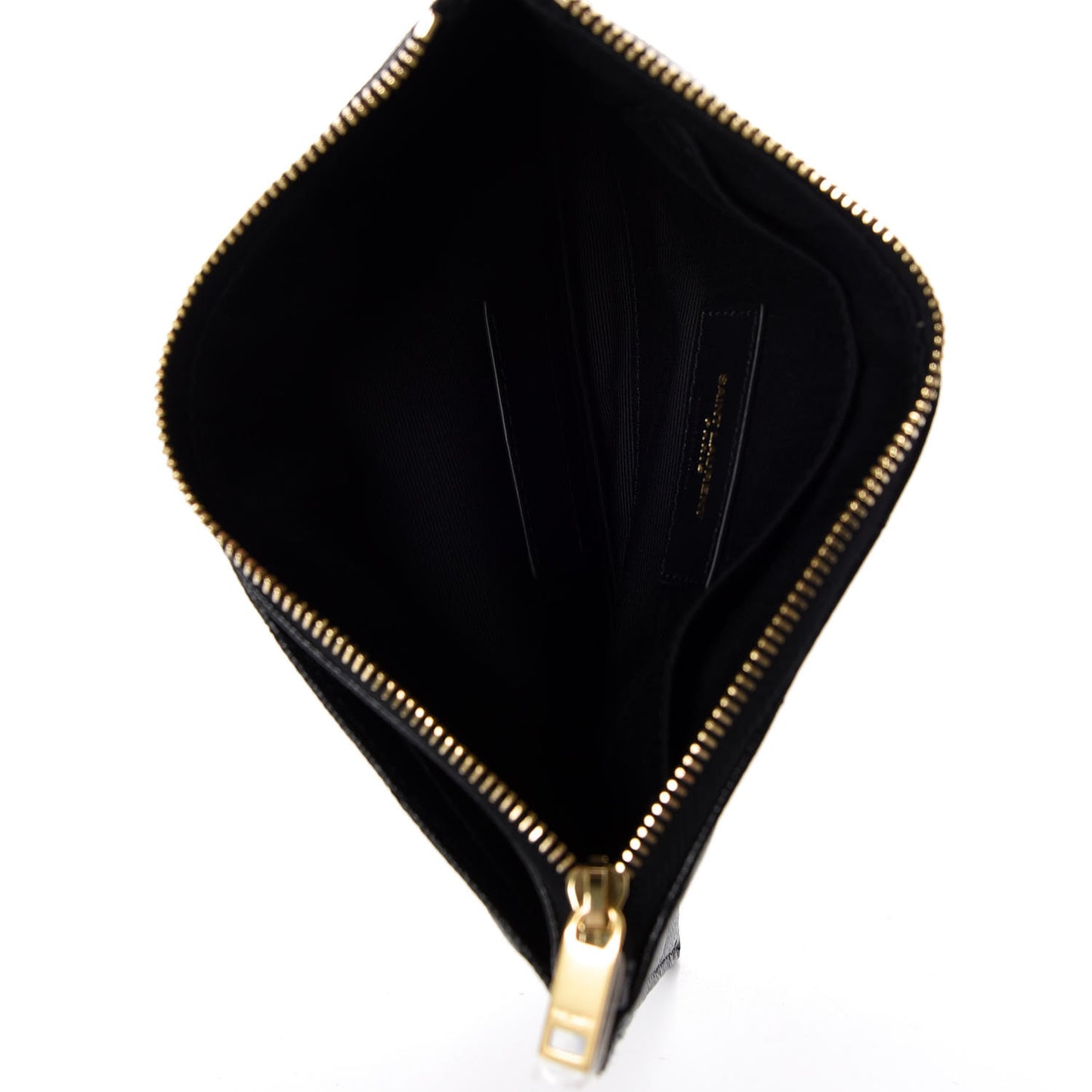 Grain De Poudre Chevron Monogram Bill Pouch Black