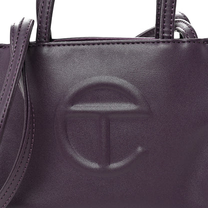 Telfar Vegan Leather Small Shopping Bag Eggplant 14 of 19