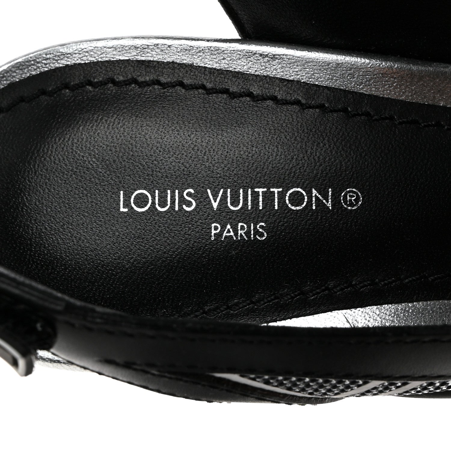 Louis Vuitton Calfskin Sequin Archlight Slingback Pumps 37 Black 6 of 9