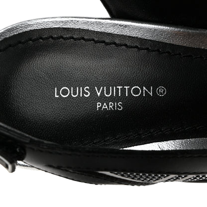 Louis Vuitton Calfskin Sequin Archlight Slingback Pumps 37 Black 6 of 9