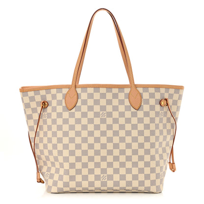Louis Vuitton Damier Azur Neo Neverfull MM Rose Ballerine 1 of 10