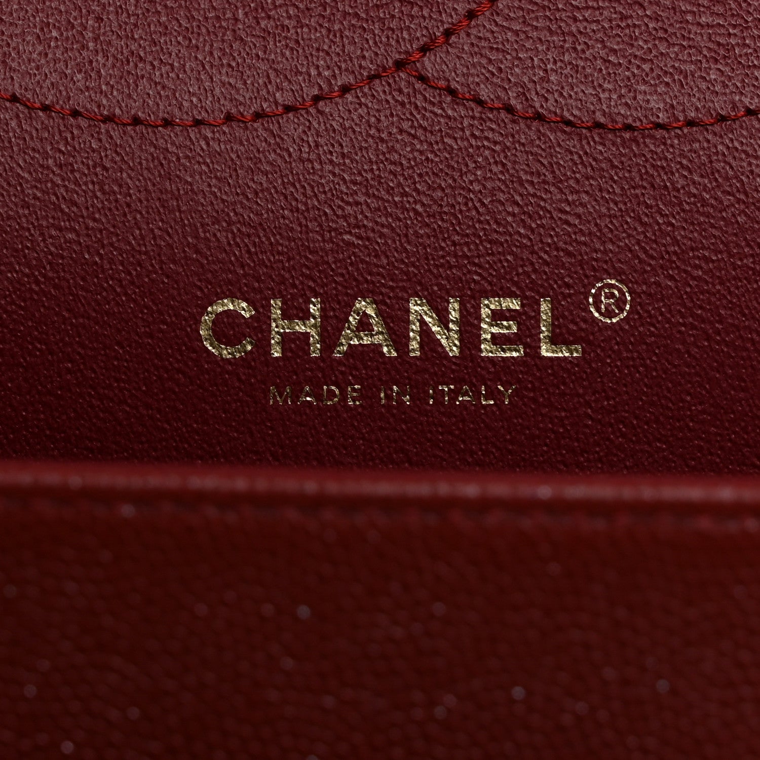 Chanel Iridescent Caviar Quilted Jumbo Double Flap Burgundy 7 of 10