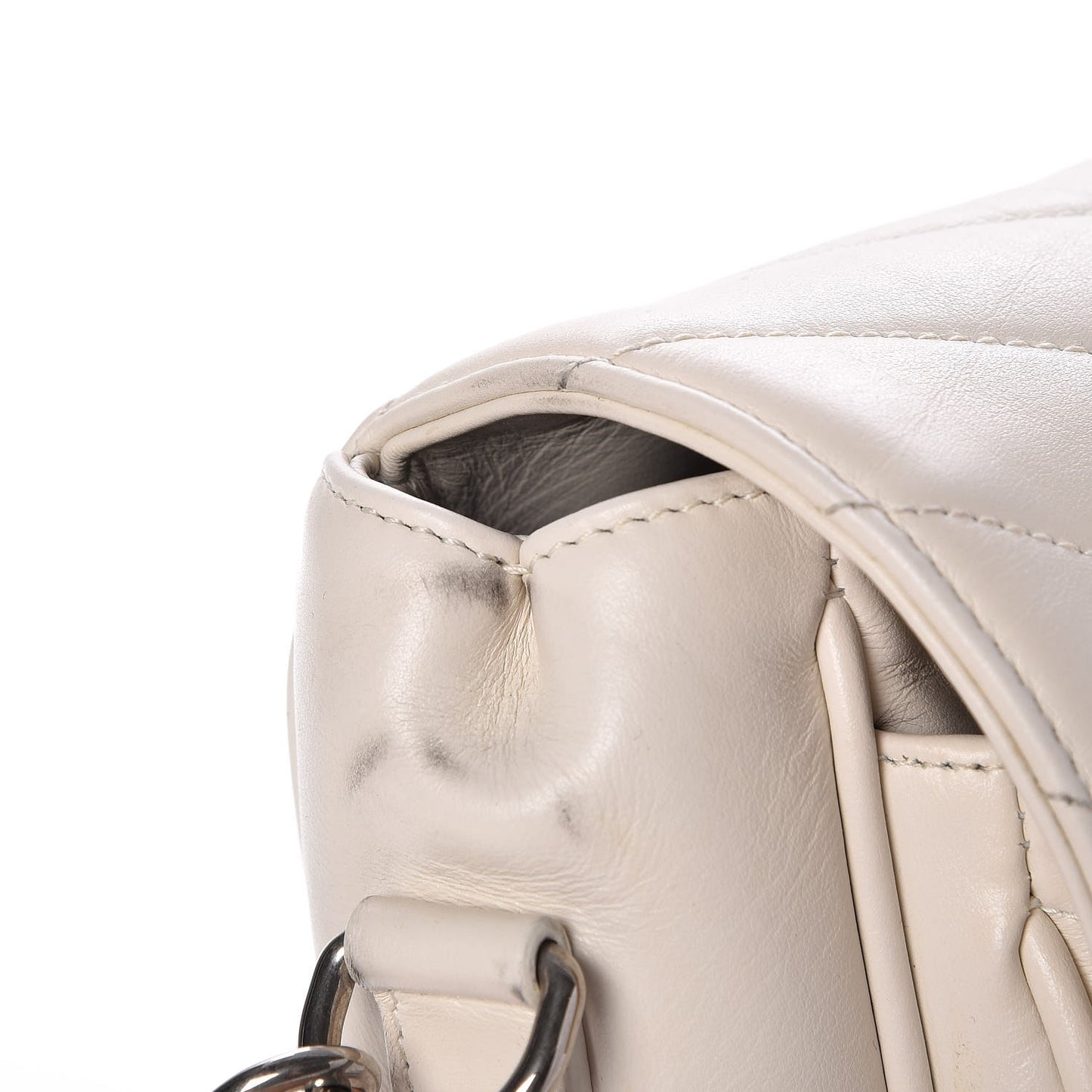 Calfskin Y Quilted Monogram Loulou Shoulder Bag Porcellana