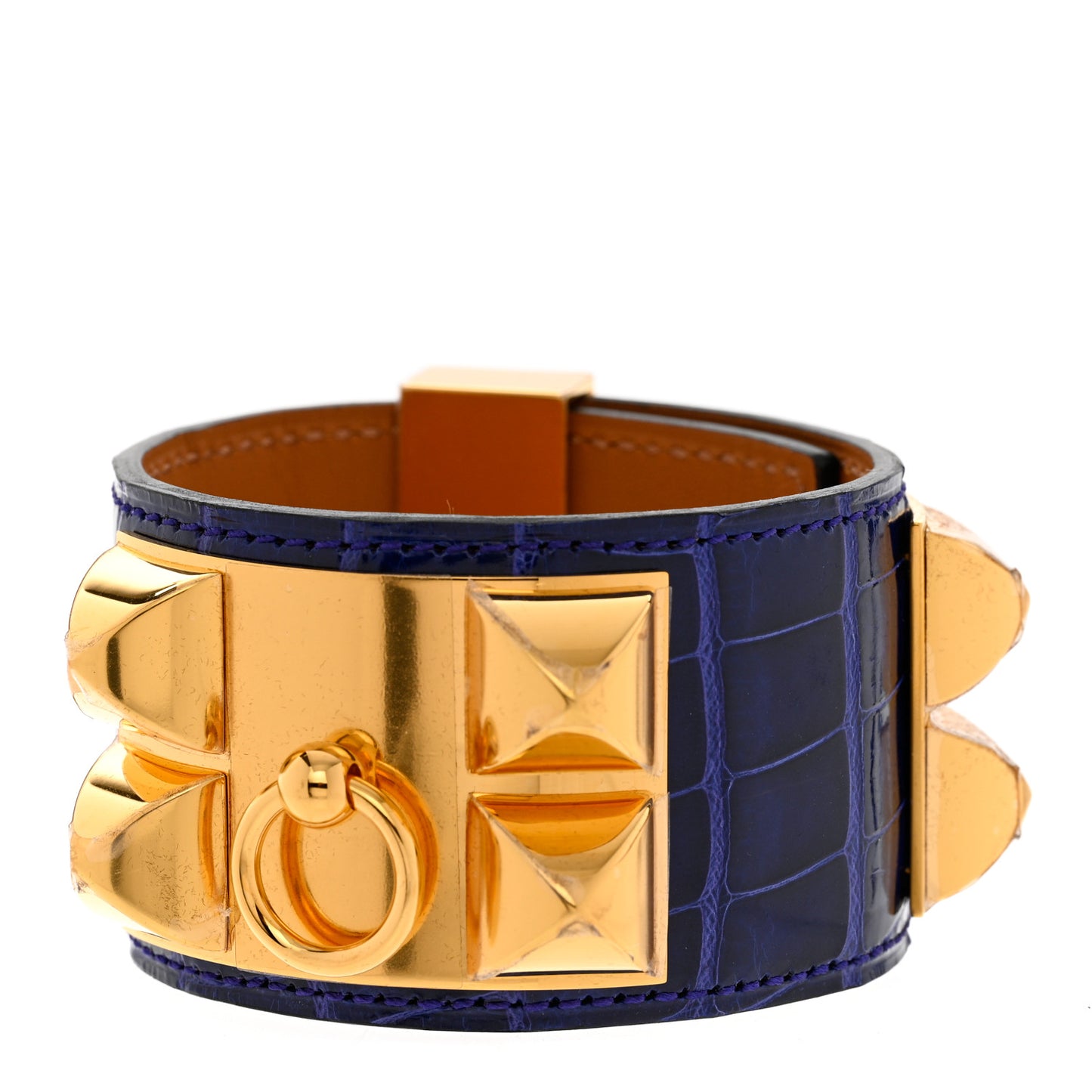 Shiny Alligator Collier De Chien CDC Bracelet S Bleu Electrique