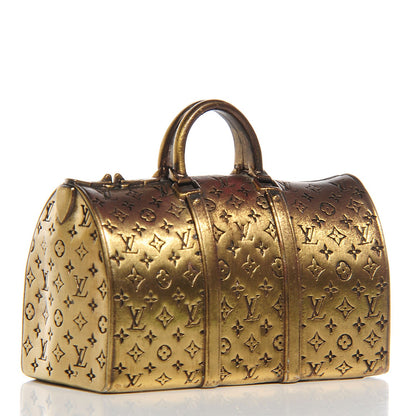 Louis Vuitton Antique Brass Keepall Paperweight 3 of 5