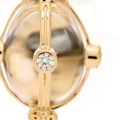 Temple St. Clair 18K Yellow Gold Diamond Rock Crystal XS Classic Amulet Pendant 4 of 4