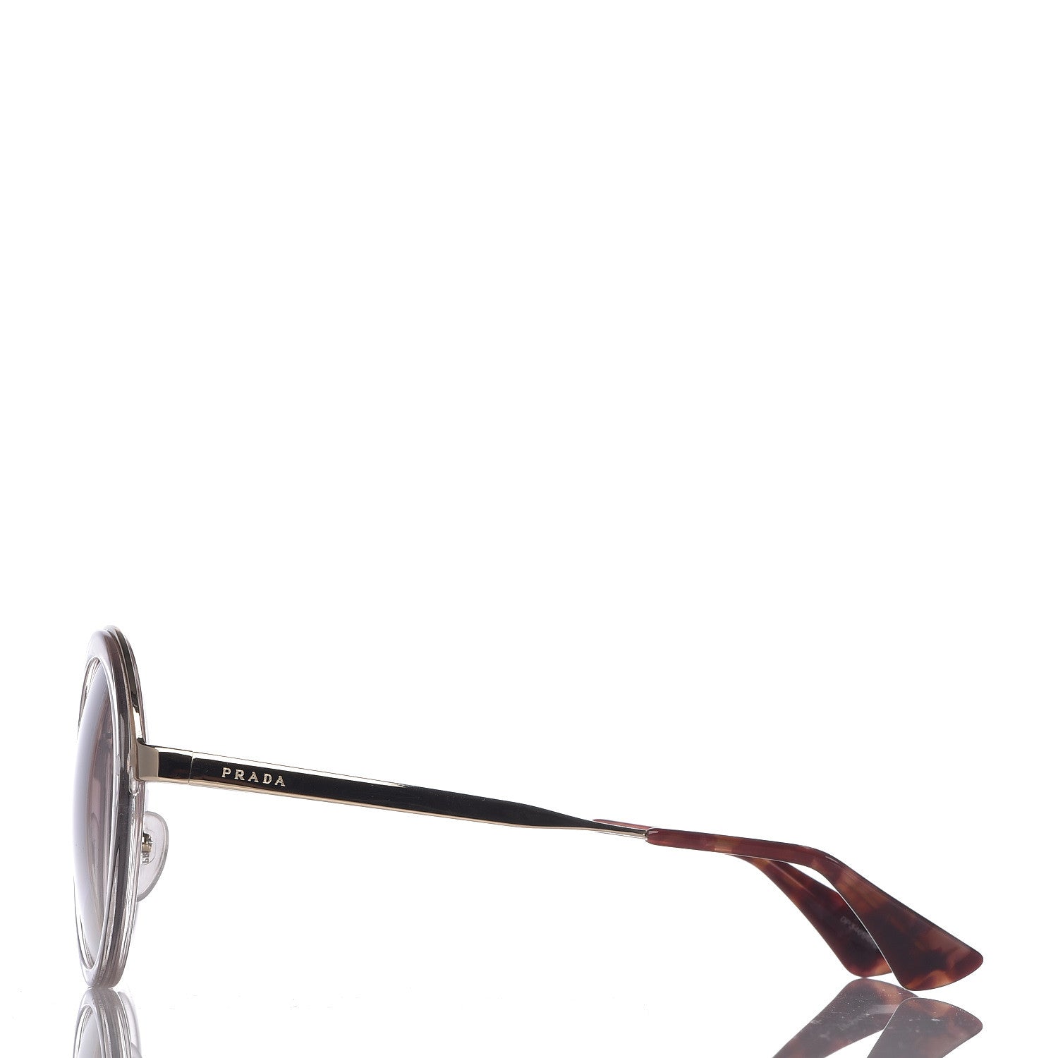 Prada Round Sunglasses SPR 50T Brown Havana 3 of 7