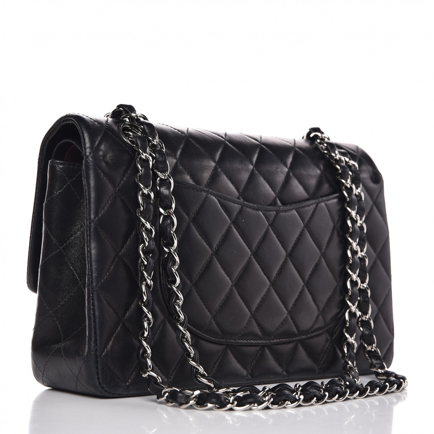 Chanel Lambskin Quilted Medium Double Flap Black 4 of 16