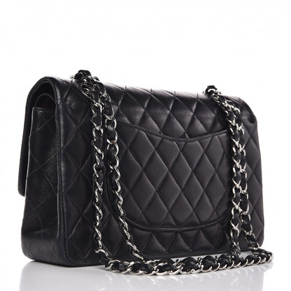 Chanel Lambskin Quilted Medium Double Flap Black 4 of 16
