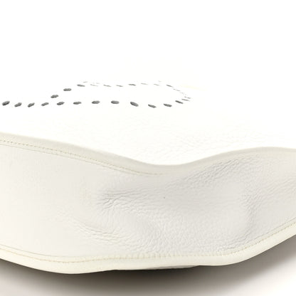 Hermes Taurillon Clemence Amazone Evelyne II PM White White 10 of 10