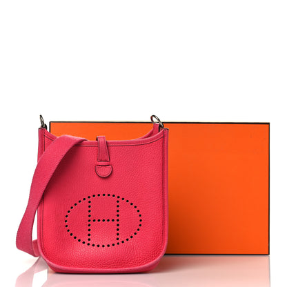 Hermes Taurillon Clemence Evelyne TPM Rose Extreme 11 of 11