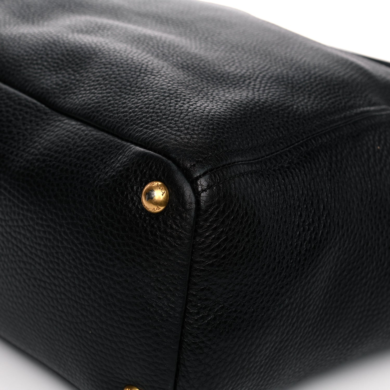 Prada Vitello Daino Side Pocket Tote Black 12 of 25