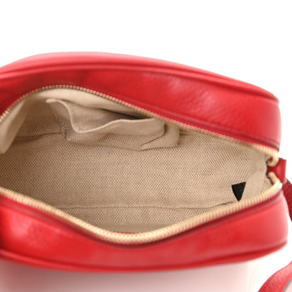Gucci Pebbled Calfskin Small Soho Disco Bag Tabasco Red 5 of 10