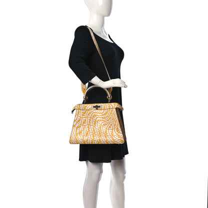 Fendi X SARAH COLEMAN Vitello Liberty Shiny Nappa Plexiglass FF Vertigo Medium Peekaboo I SEE U Satchel Mimosa White 3 of 9