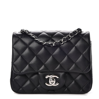 Chanel Lambskin Quilted Mini Square Flap Black 1 of 10