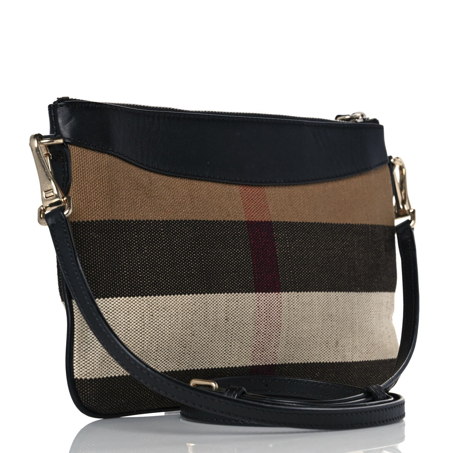 Mega Check Peyton Crossbody Clutch Bag Black