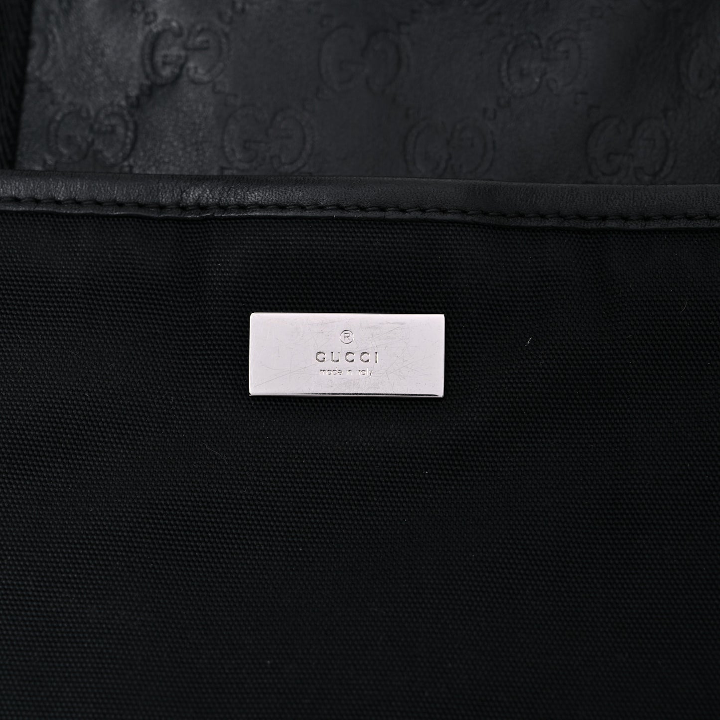 Guccissima Nylon Briefcase Black