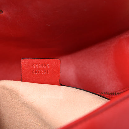 Gucci Calfskin Matelasse Medium GG Marmont Shoulder Bag Hibiscus Red 7 of 13