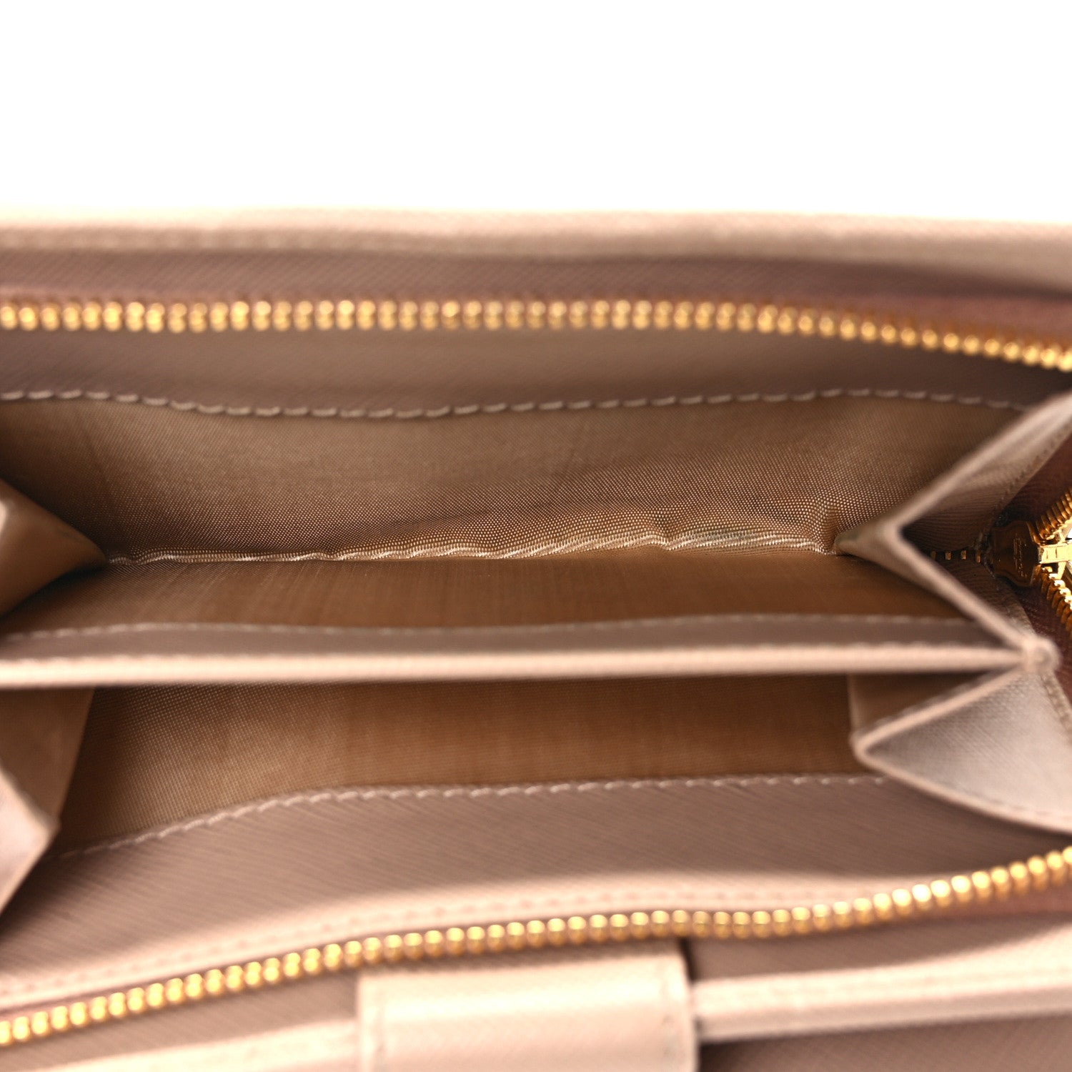 Prada Saffiano Metal Compact Zip Around Wallet Cammeo 4 of 10