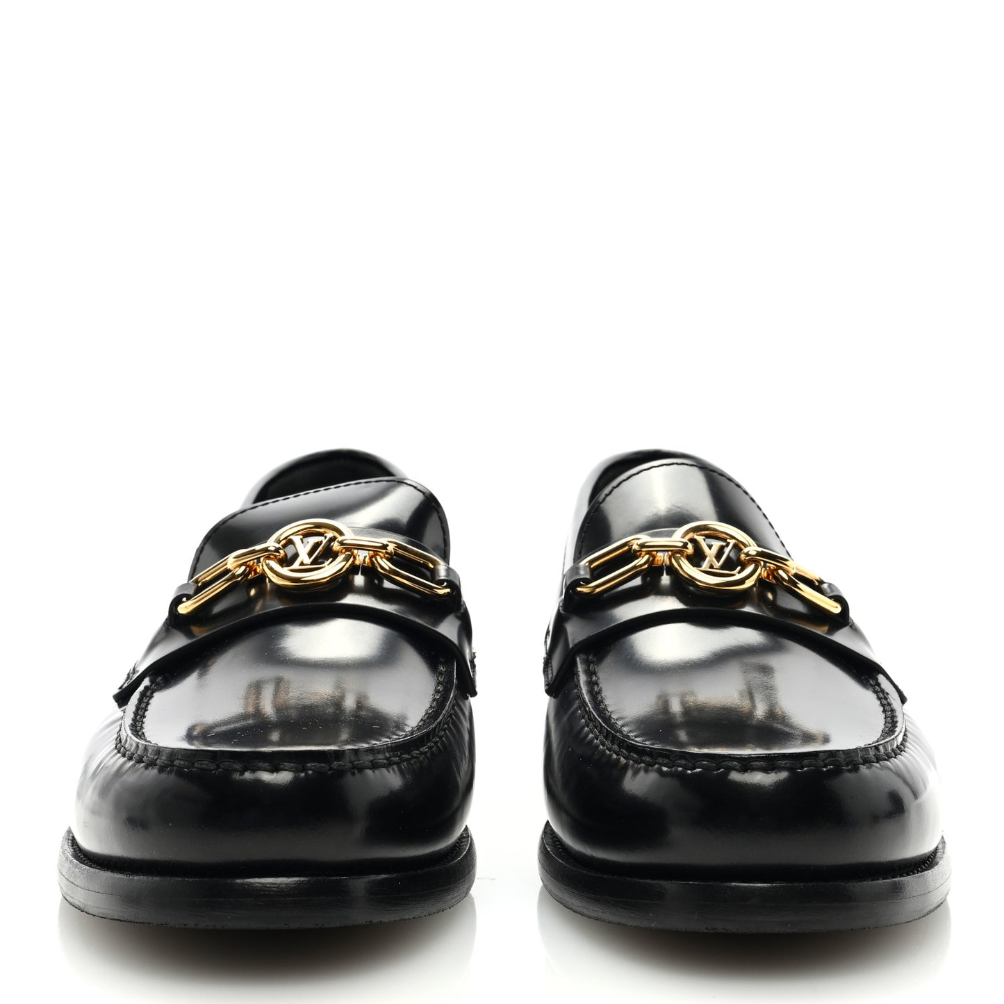 Glazed Calfskin Chess Flat Loafer 39