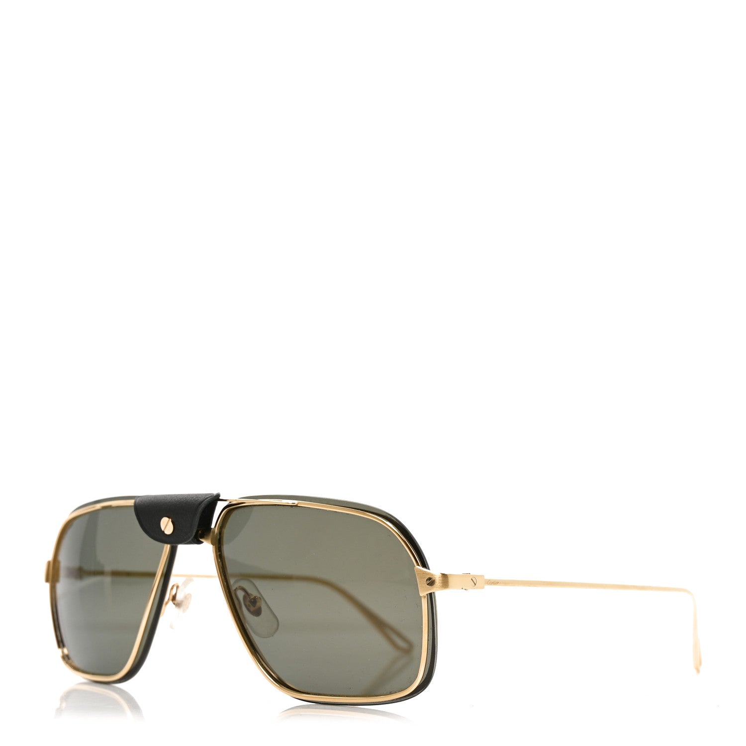 Cartier Metal Santos Dumont Screw Sunglasses CT0243S Gold Grey 1 of 7