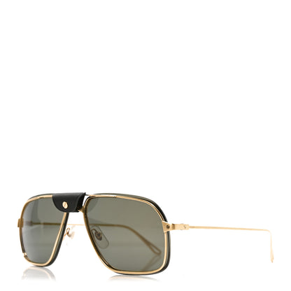 Cartier Metal Santos Dumont Screw Sunglasses CT0243S Gold Grey 1 of 7