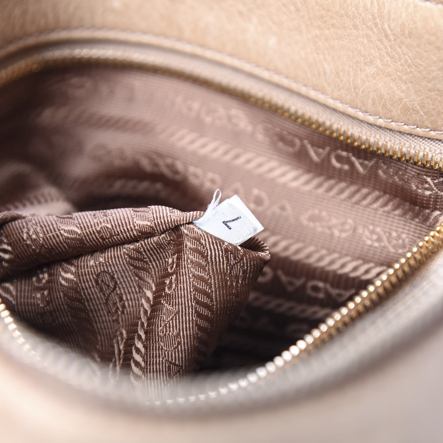 Vitello Shine Shoulder Bag Cammeo