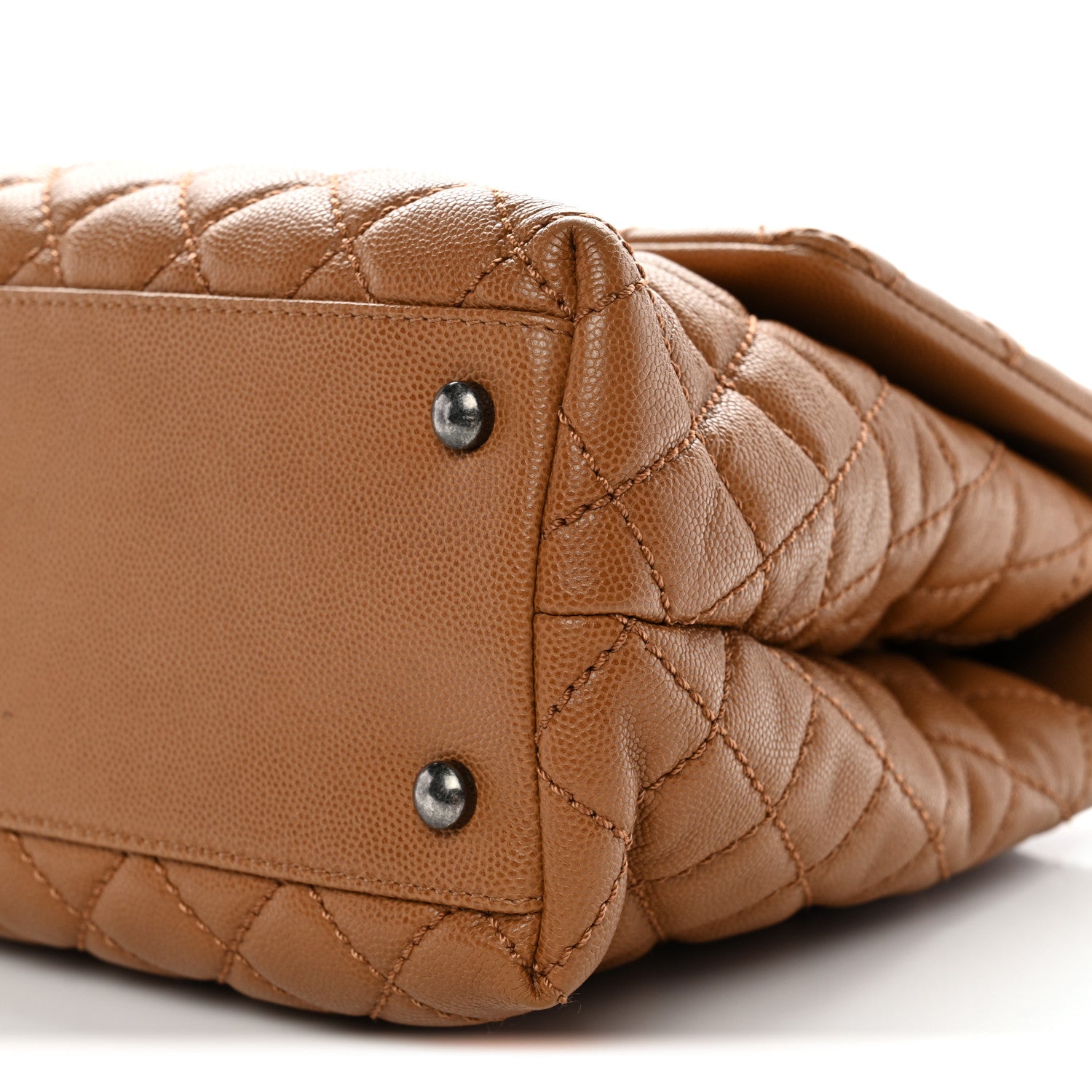 Chanel Caviar Quilted Medium Coco Handle Flap Camel 10 of 10