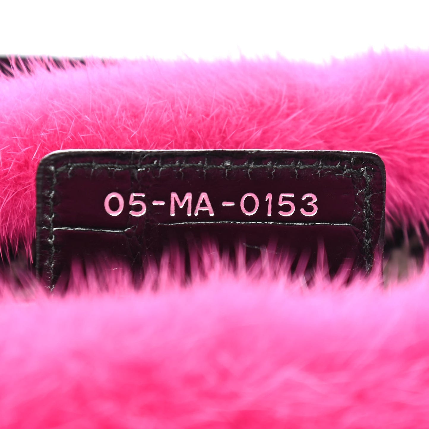 Tweed Crocodile Mink Plaid Medium Lady Dior Black Pink White