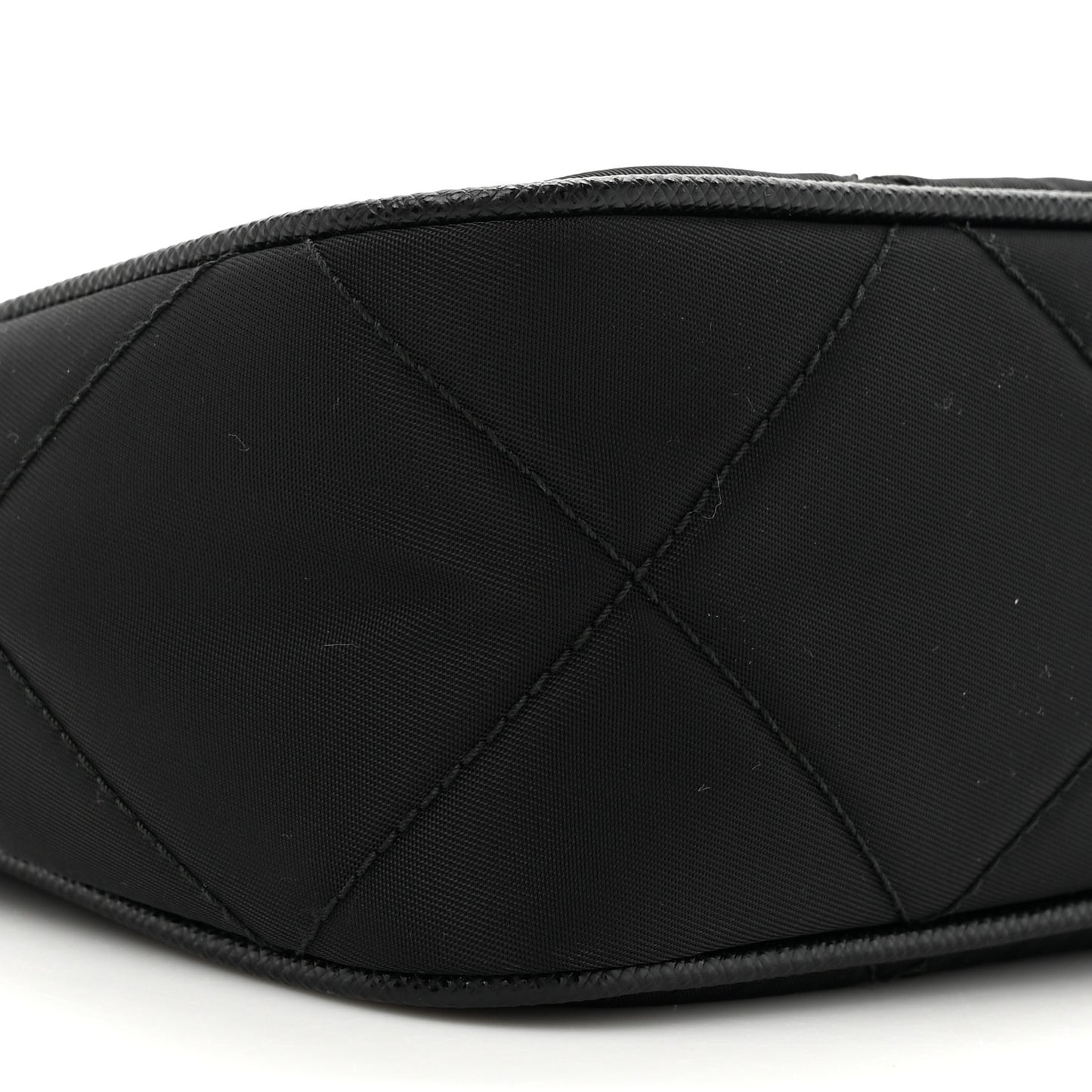 Re-Nylon Saffiano Quilted Mini Re-Edition 1995 Chaine Shoulder Bag Black