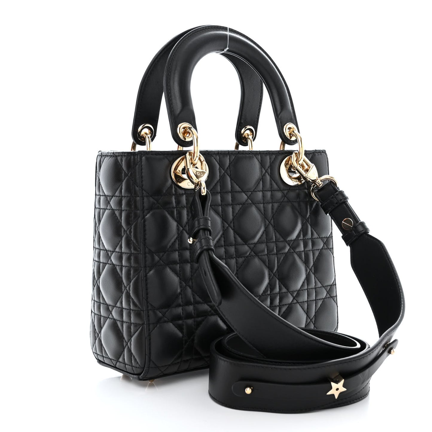 Lambskin Cannage Small My ABCDior Lady Dior Black